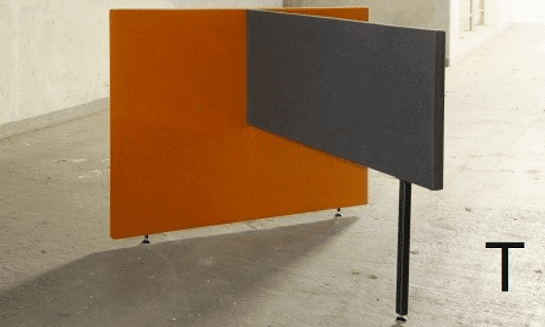 La disposition en T d'EASYfabric Workspace | Ecran acoustique