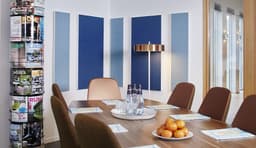 Blauwe akoestische wandpanelen