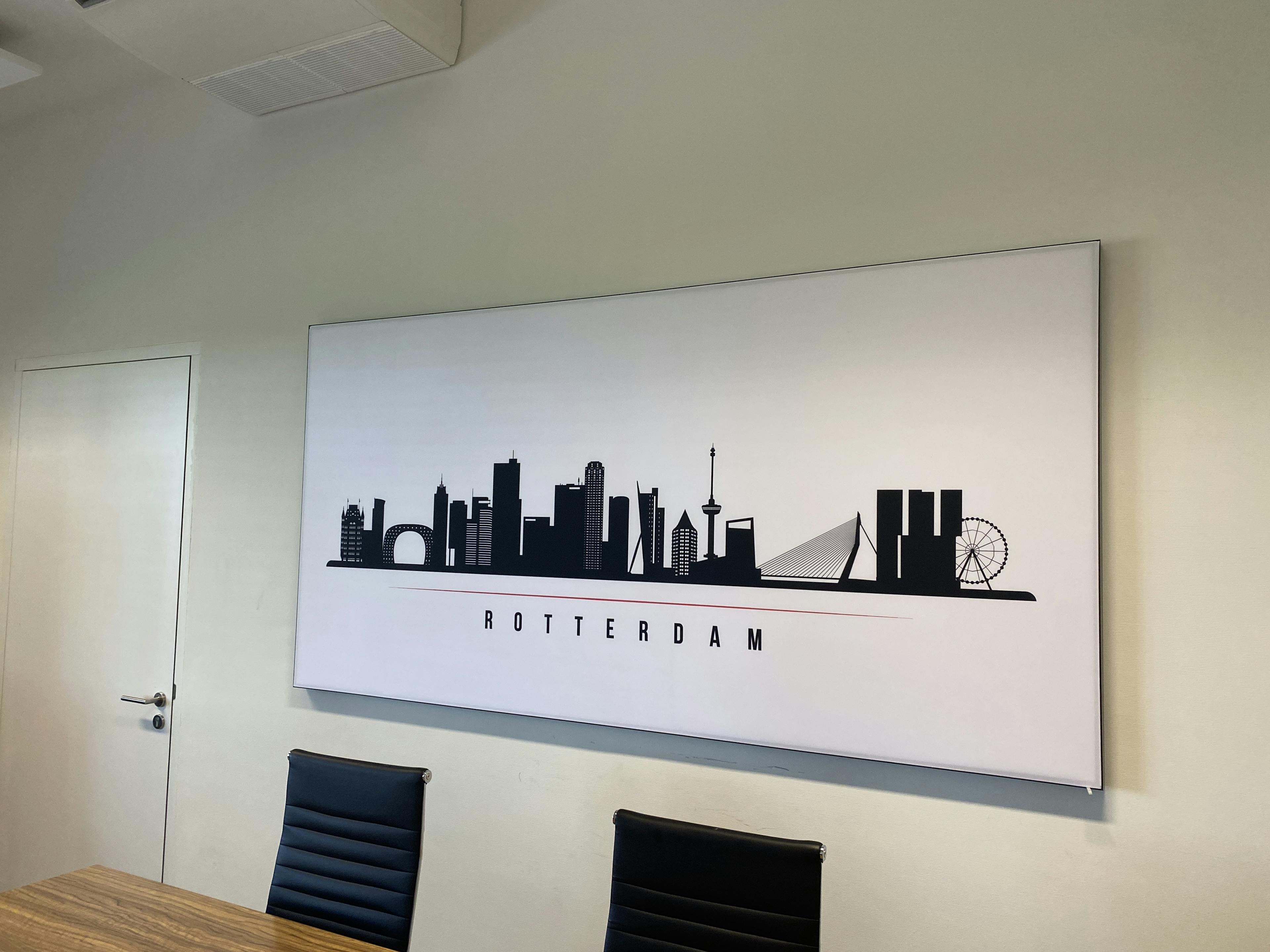 Akoestisch fotopaneel kantoor Rotterdam