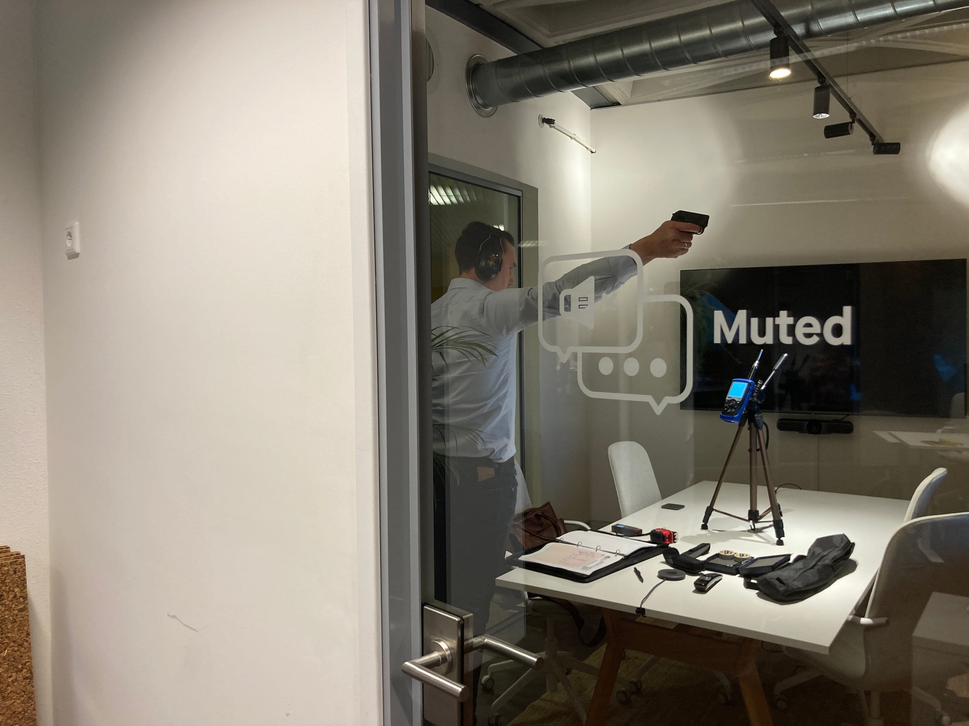 Meting door akoestisch adviseur Robbert