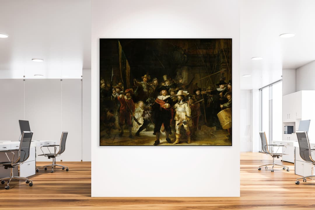 Mockup de Nachtwacht kantoor